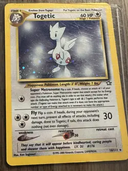 Pokemon TCG Togetic Neo Genesis Holo Rare 16/111 60 HP Unlimited English - Image 4