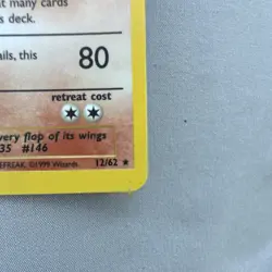 Pokemon Moltres Fossil Holo Rare 12/62 70 HP Basic English 1999 - Image 5