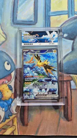 ACE 9 Zapdos EX SIR 202/165 151 Scarlet Violet Pokemon Graded Slab SAR Full Art - Image 1