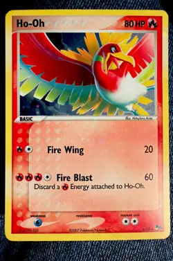Pokemon Ho-Oh 1/17 Holo Rare Pop Series 5 W/ rare HOLO BLEED Error - Image 1