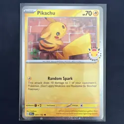Pikachu #51/162 Cosmo Holo Promo Pokemon Day 2026 Temporal Forces Pokemon TCG NM - Image 1