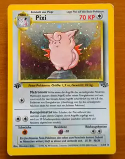 Pokemon Pixi Clefable Jungle Dschungel Set 1 64 1st ERSTE EDITION HOLO EXCELLENT - Image 1