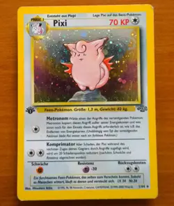 Pokemon Pixi Clefable Jungle Dschungel Set 1 64 1st ERSTE EDITION HOLO EXCELLENT - Image 2
