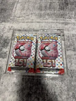 Pokemon 151 Booster Pack Lot – 36x Sealed Booster Packs Includes Display Case - Image 1