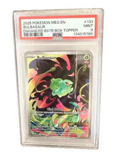 2025 POKEMON MEG EN-MEGA EVOLUTION ILLUSTRATION RARE #133 BULBASAUR PSA 9 - Image 1