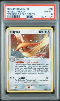 Pokemon TCG Pidgeot Holo 10/112 Fire Red & Leaf Green PSA 8 NM-MT - Image 1