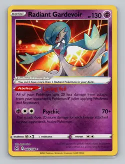 Radiant Gardevoir #069/196 Radiant Rare Pokemon TCG SWSH11: Lost Origin - Image 1