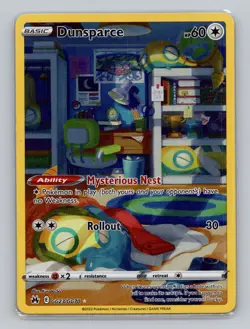 Dunsparce #GG23/GG70 Ultra Rare Pokemon TCG Crown Zenith: Galarian Gallery - Image 1