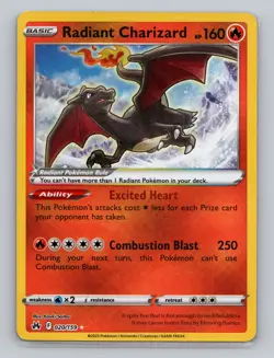 Radiant Charizard #020/159 Radiant Rare Pokemon TCG Crown Zenith - Image 1