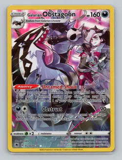 Galarian Obstagoon #TG10/TG30 Ultra Rare Pokemon Astral Radiance Trainer Gallery - Image 1