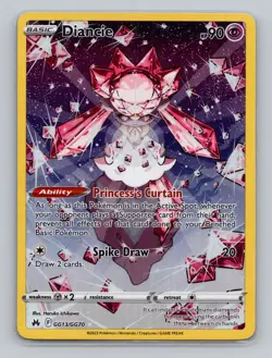Diancie #GG13/GG70 Ultra Rare Pokemon TCG Crown Zenith: Galarian Gallery - Image 1
