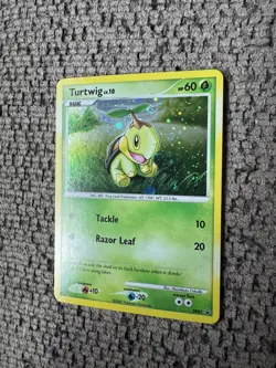 2007 Pokemon Diamond and Pearl DP01 Turtwig Holo Rare Near Mint Black Star Promo - Image 2