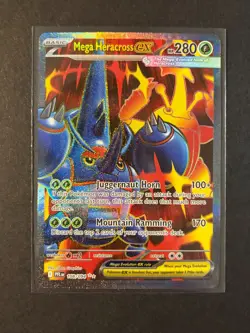 Pokemon Mega Heracross ex 108/094 Phantasmal Flames Ultra Rare Full Art NM - Image 1