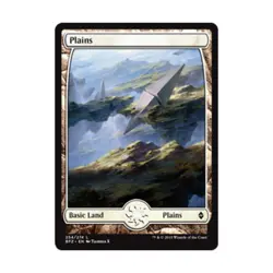 WOTC MTG Battle for Zendikar Plains #254 (Expanded Border) (C) (Foil) EX - Image 1