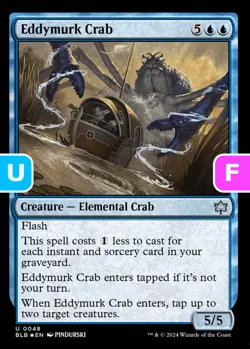 MTG Eddymurk Crab Bloomburrow Uncommon Creature Elemental Crab *Foil* NM - Image 1