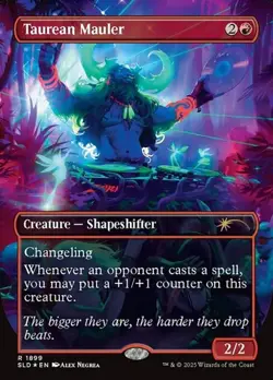 Taurean Mauler - Double Rainbow Foil Extended Art SLD NM MTG - Image 1