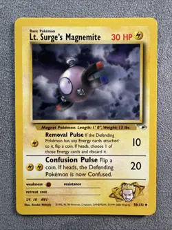 Lt. Surge's Magnemite 50/132 Uncommon Gym Heroes - Image 1