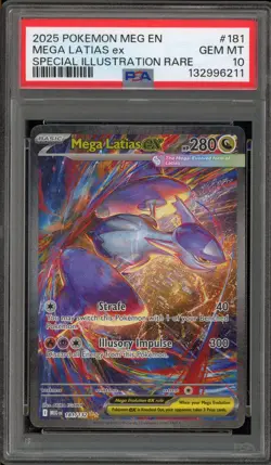 Pokemon Mega Latias ex Mega Evolution Special Illustration Rare #181 PSA 10 - Image 1