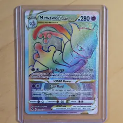 Pokemon Mewtwo VSTAR Secret Rare 079/078 Pokemon GO Rainbow Holo 280HP - Image 1