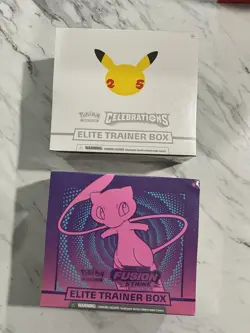 Pokemon TCG SWSH Fusion Strike & 25th Celebration ETB Box Sealed/New - Image 1