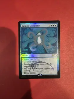 Cryptic Command Mtg Promo FOIL Players Tour Qualifier Ex Lp Light Play - Image 1