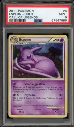 Pokemon Espeon Call of Legends Holo Rare #4 PSA 9 Mint - Image 1
