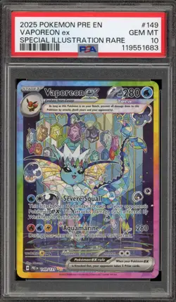 Pokemon Vaporeon ex Prismatic Evolutions Special Illustration Rare #149 PSA 10 - Image 1