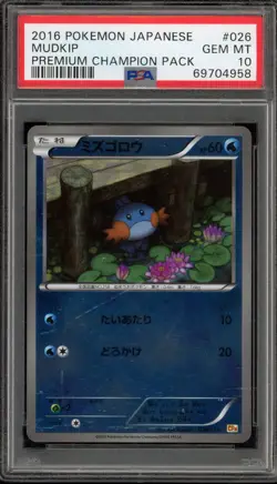 Pokemon Mudkip Premium Champion Pk. Japanese #026 PSA 10 Gem Mint - Image 1