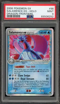 Pokemon Salamence ex EX Dragon Frontiers Holo Ultra Rare #98 PSA 9 Mint - Image 1