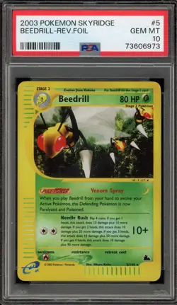 Pokemon Beedrill Skyridge Reverse Holo Rare #5 PSA 10 Gem Mint - Image 1
