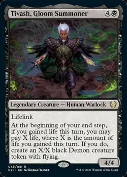 Tivash, Gloom Summoner - Light Play MTG Commander 2021 Strixhaven - Image 1