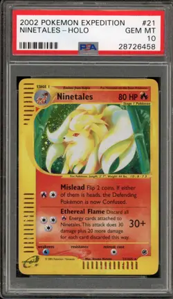 Pokemon Ninetales Expedition Holo Rare #21 PSA 10 Gem Mint - Image 1