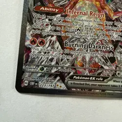 Pokemon Charizard ex Illustration Rare Full Art Holo Obsidian Flames 223/197 - Image 5