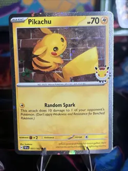 Pikachu 051/162 Pokemon Day 2026 30th Anniversary Stamped Promo Pokemon TCG NM - Image 1