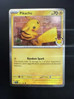 FREE SHIPPING PROMO Pikachu (Pokemon Day 2026) 051/162 Holo 30th Anniversary - Image 1