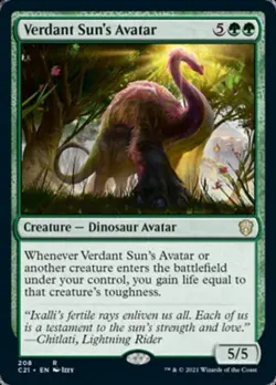 Verdant Sun's Avatar - Light Play MTG Commander 2021 Strixhaven - Image 1