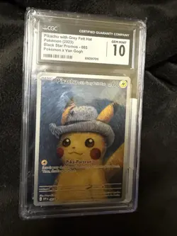 Pokemon Pikachu with Grey Felt Hat #085 CGC 10 Gem Mint | 2023 Black Star Promo - Image 1