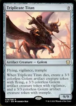 Triplicate Titan - Light Play MTG Commander 2021 Strixhaven - Image 1