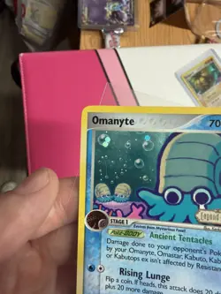 Pokemon TCG Omanyte 60/92 Legend Maker Holo STAMPED LP - Image 5