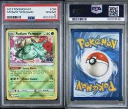 2022 Pokemon Go PSA Gem Mint 10 Radiant Venusaur 004 - New Cert - US Seller - Image 3