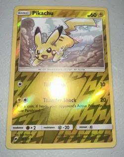 Pikachu 40/147 Pokemon Burning Shadows Common Reverse Holo - Image 1