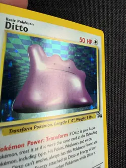 1999 Pokemon Fossil Unlimited Ditto Holo Rare 3/62 LP - Image 4