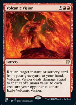 Volcanic Vision - Light Play MTG Commander 2021 Strixhaven - Image 1