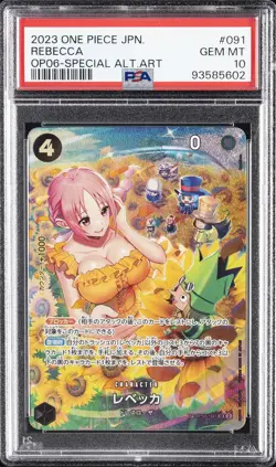 2023 ONE PIECE JPN OP06-WINGS OF THE CAPTAIN #091 REBECCA PSA 10 - Image 1