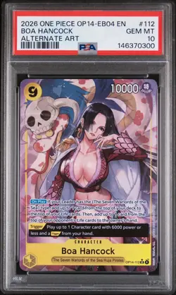 One Piece TCG Boa Hancock OP14-112 (Alternate Art) The Azure Sea's Seven PSA 10 - Image 1