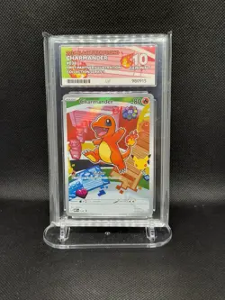 Pokemon Graded Card Charmander MEP038 Ace 10 Gem Mint First Partner Illustration - Image 1