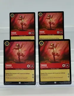 Disney Lorcana Tigger - Wonderful Thing 127/204 The First Chapter 4 Cards Set - Image 1
