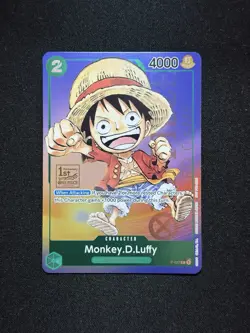 Monkey D Luffy P-037 1st Anniversary Tournament STAMP Promo Holo One Piece Card - Image 1