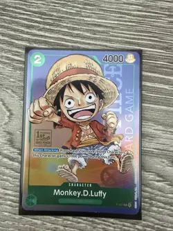 Monkey D Luffy P-037 1st Anniversary Tournament STAMP Promo Holo One Piece Card - Image 1
