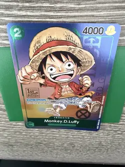 Monkey D Luffy P-037 1st Anniversary Tournament STAMP Promo Holo One Piece Card - Image 4